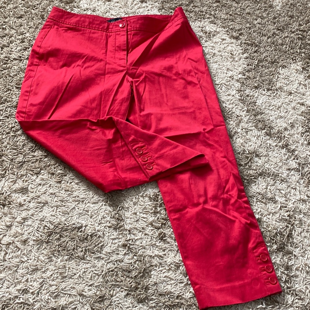 Red Cropped Pants. Talbots brand. Size 6.